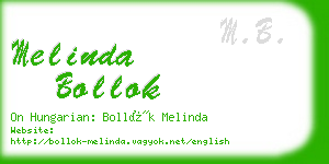 melinda bollok business card